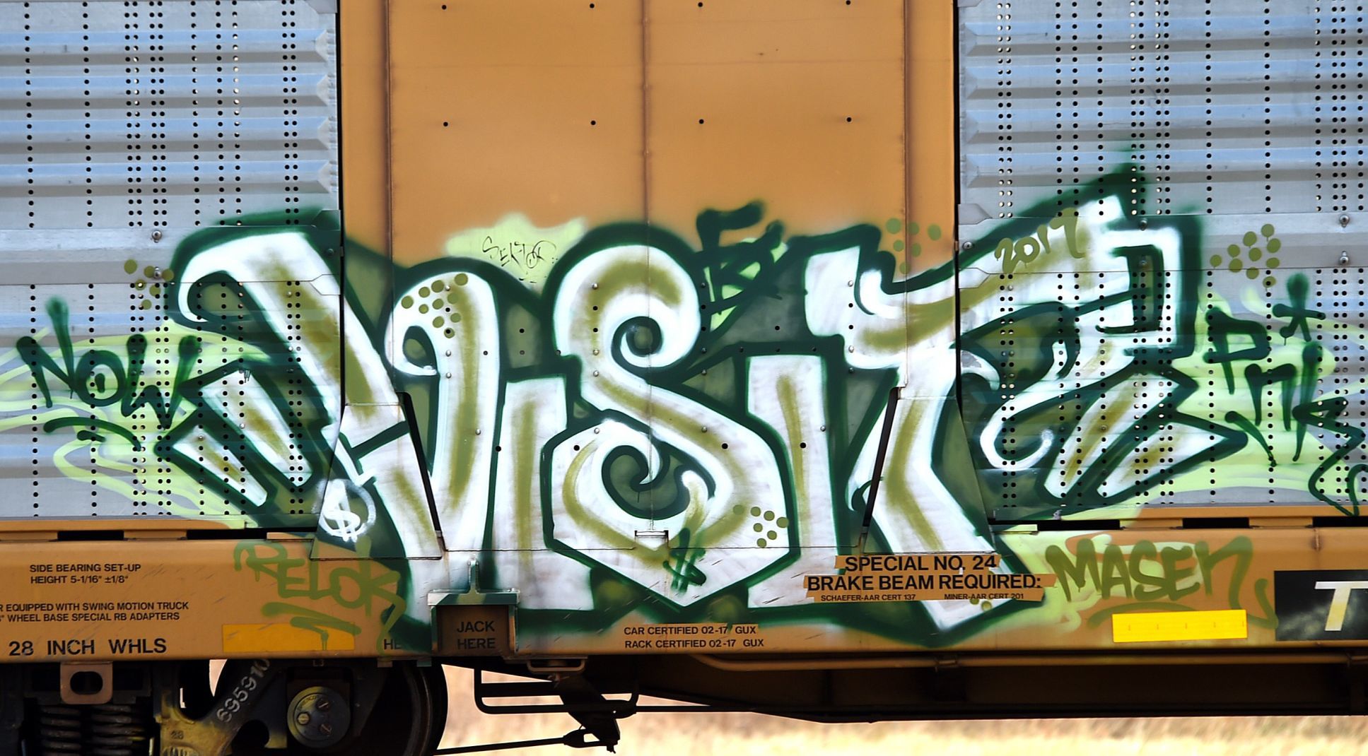Graffiti rail cars